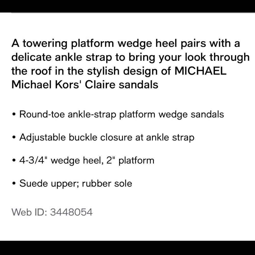 NWOT Michael Kors suede wedge 👡 - Picture 9 of 9
